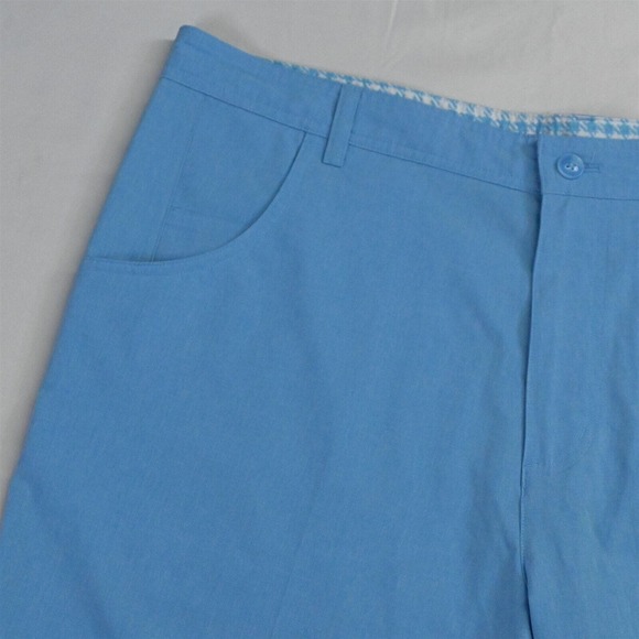 Short Par 4 36 x 10" Light Blue Tech Performance Golf Flex Chino Shorts - Picture 2 of 7